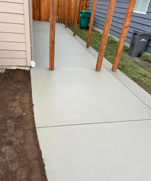 Broom Finish Sidewalk Entrance in Normandy 
